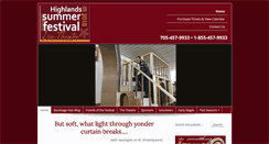 Desktop Screenshot of highlandssummerfestival.on.ca